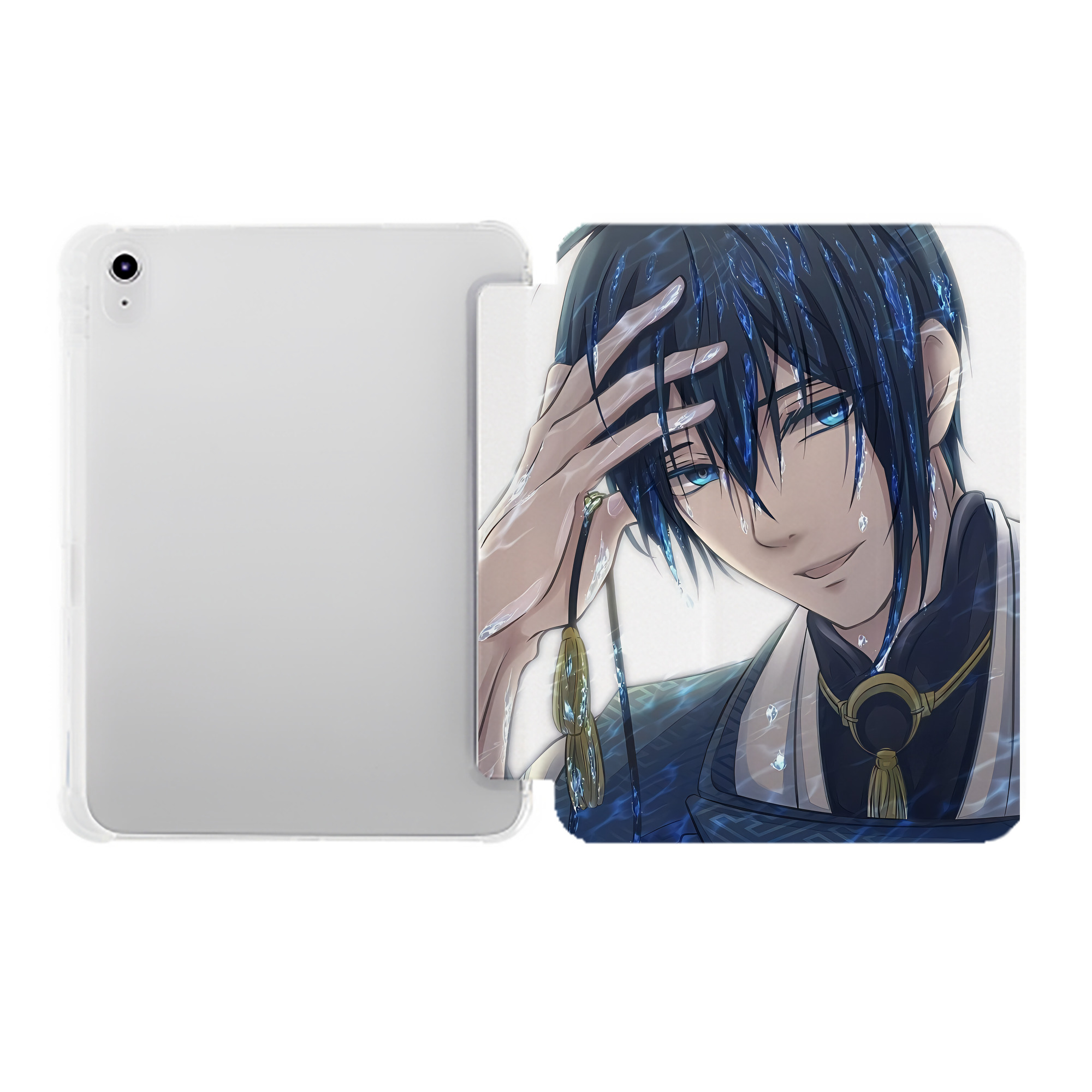 （画像用） 刀剣乱舞 Touken Ranbu IPad ケース ペン収納付き 三つ折りスタンド PUレザー×シリコン 対応機種9.5/10.5/10.9インチ